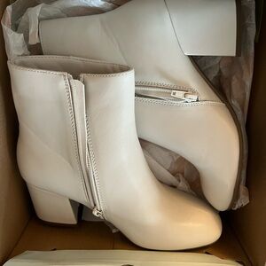 Women's Cream Ankle Boots
